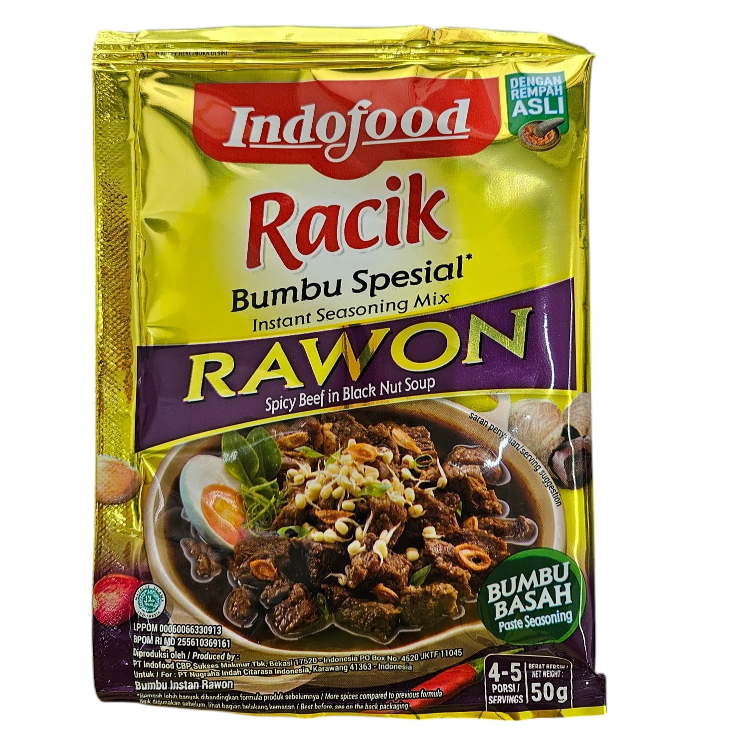 Indofood Rawon Beef in Black Nut Soup 50g